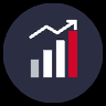 Icon representing investment and portfolio analytics